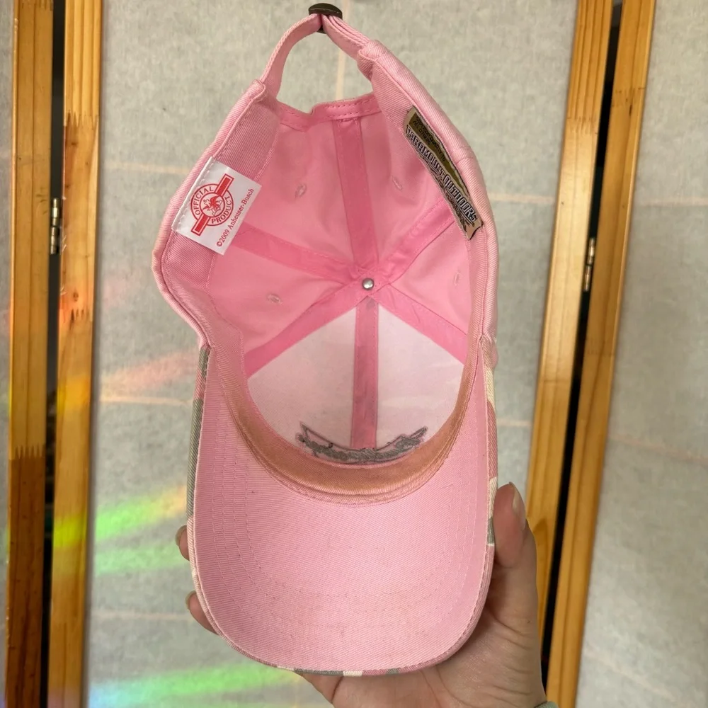 Pink Camo Budweiser Baseball Cap Hat Adjustable Strap